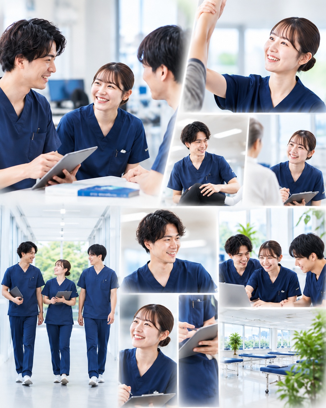 スタッフが院内で相談している様子